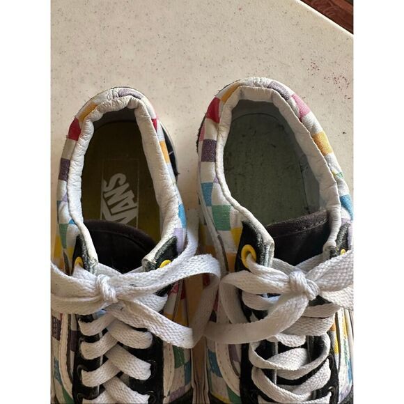 Vans Unisex Old Skool Rainbow Checkerboard Sneaker Shoes Size Womens 6.5 Mens 5 - Picture 3 of 8